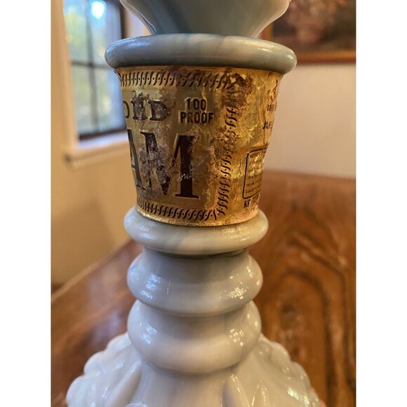 Vintage Jim Beam Ceramic Decanter Bonded Beam 100 Proof 4/5 Quart - Picture 4 of 12